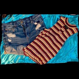American eagle short,Aeropostale shirt!